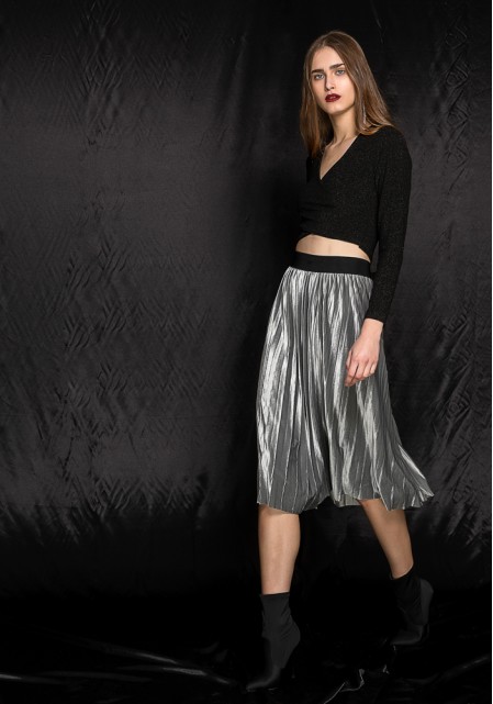 Crop top γυαλιστερό